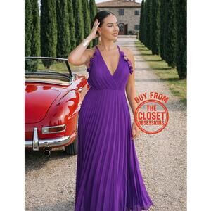 ZARA BLOGGER FAVE!!! Strappy Pleated Midi Dress NWT 💜